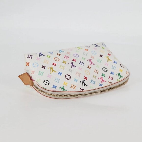 LOUIS VUITTON Monogram Multicolor Pochette Cosmetic White M47354 Auth 125292AV - Picture 13 of 16